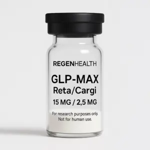 GLP Max Reta Cargi supplement bottle for advanced GLP-1 metabolic and appetite support